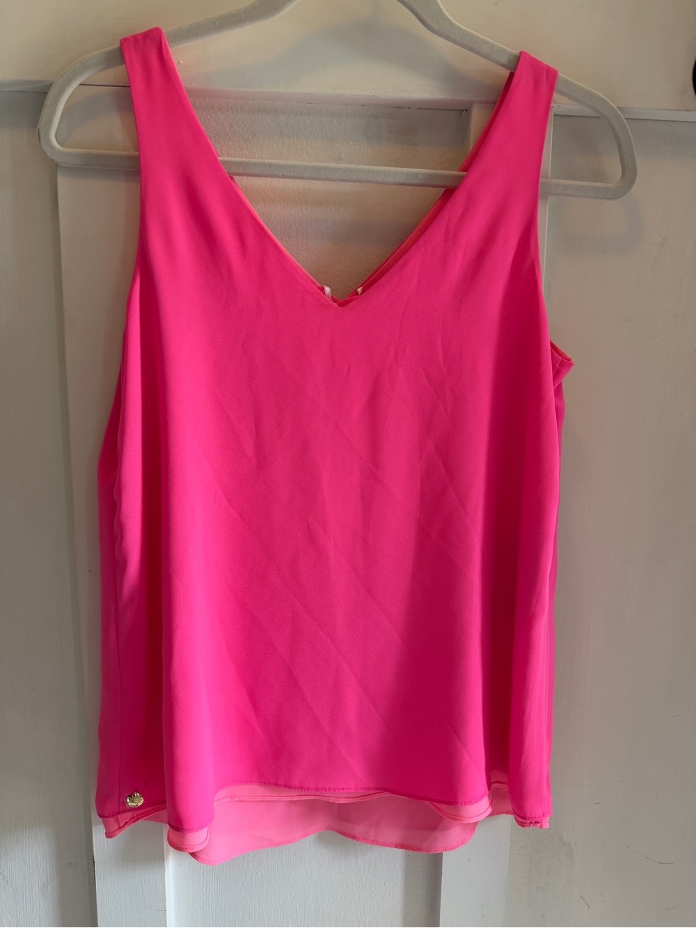 Lilly Pulitzer Hot Pink V-Neck Sleeveless Camisole